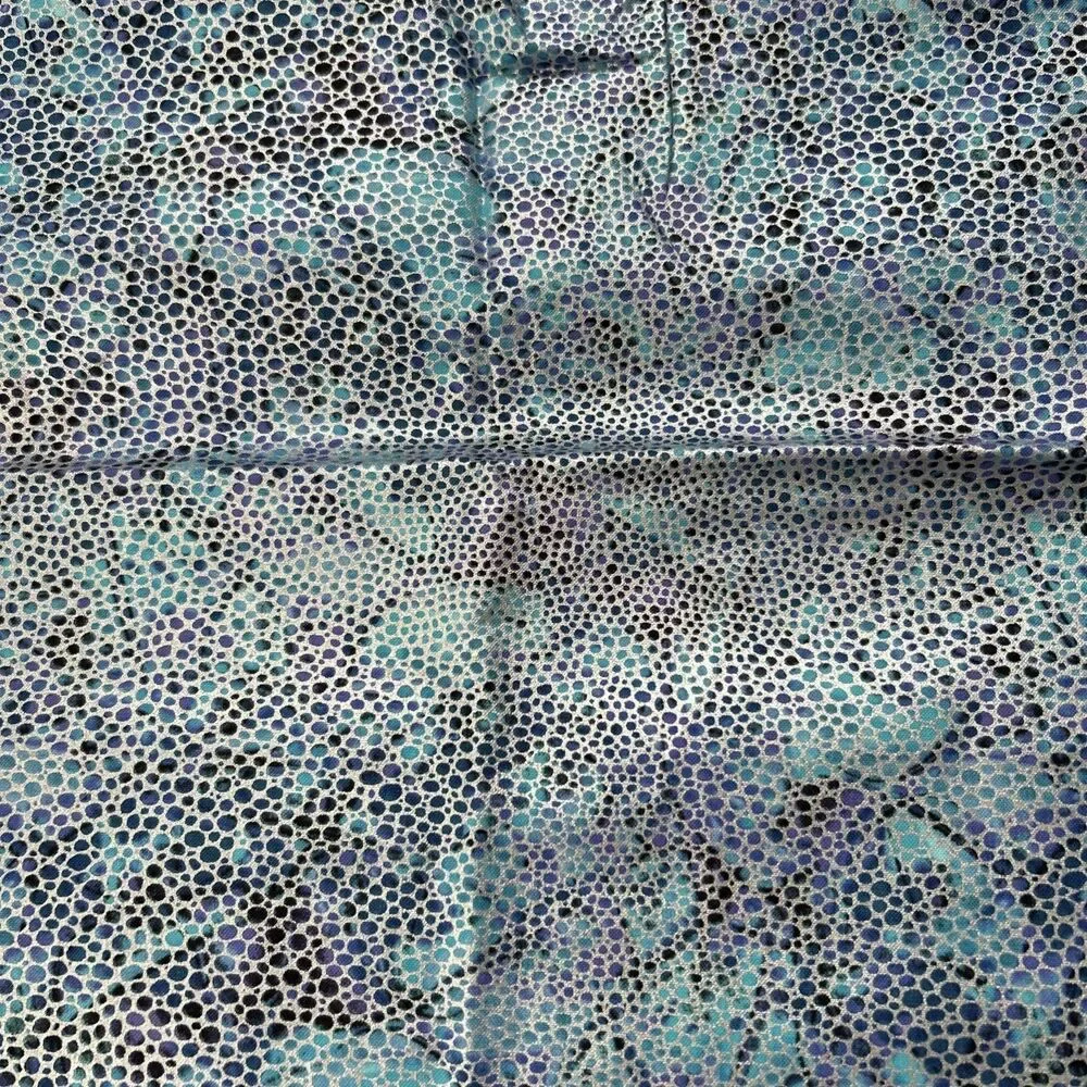 Shades Of Blue Quilting Cotton Fabric Sewing Textile Art Lot 11 Pc